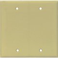 Eaton Wiring Devices Wallplate, 495 in L, 488 in W, 2 Gang, Polycarbonate, Ivory, HighGloss PJ23V